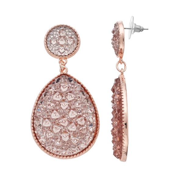 Jennifer Lopez Jewelry - 👛 NWT Jennifer Lopez Druzy Double Drop Earrings